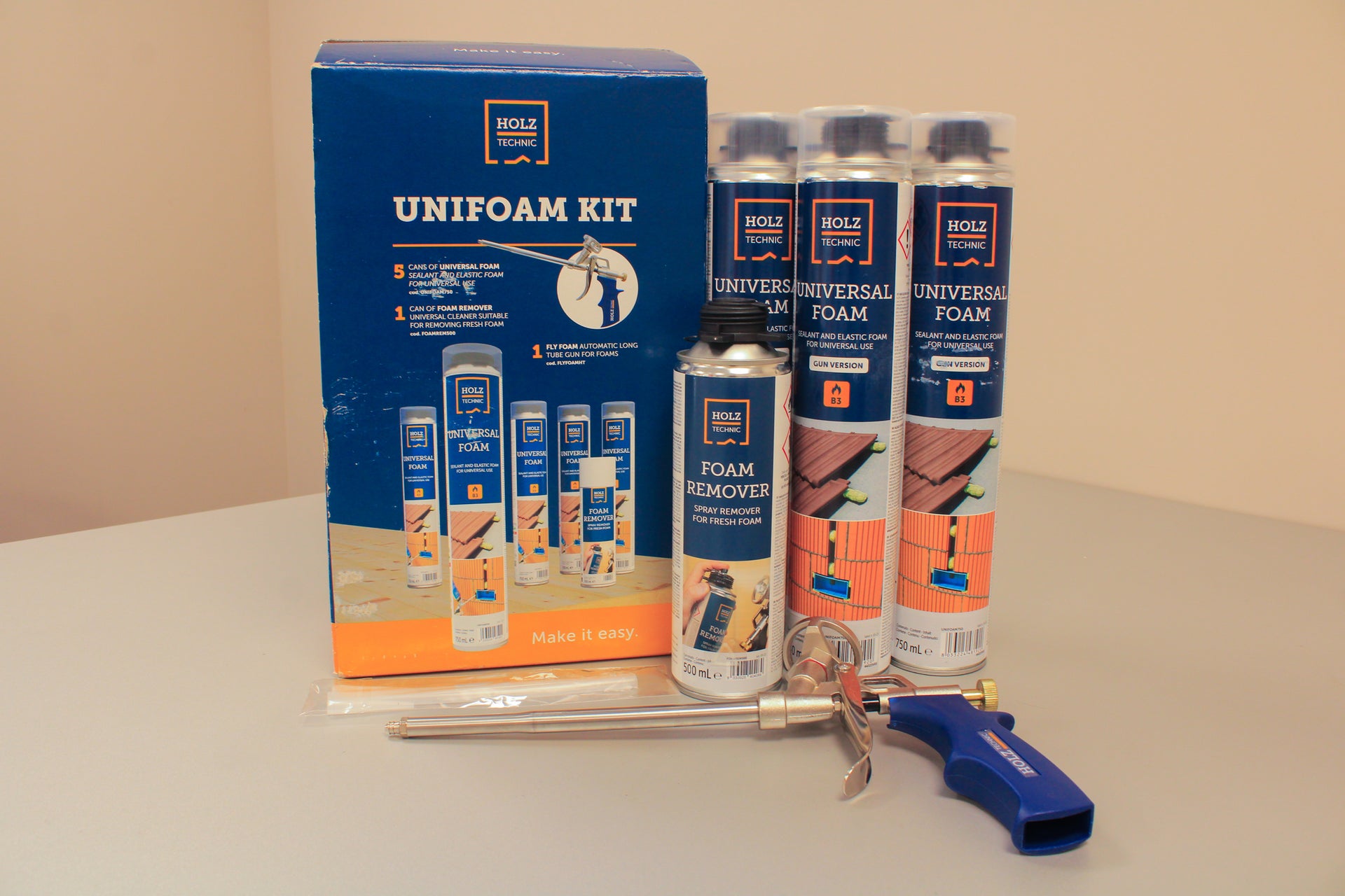 HOLZ TECHNIC Universal Foam Kit (Universal Foam x5, Foam Remover x1, Gun x1)