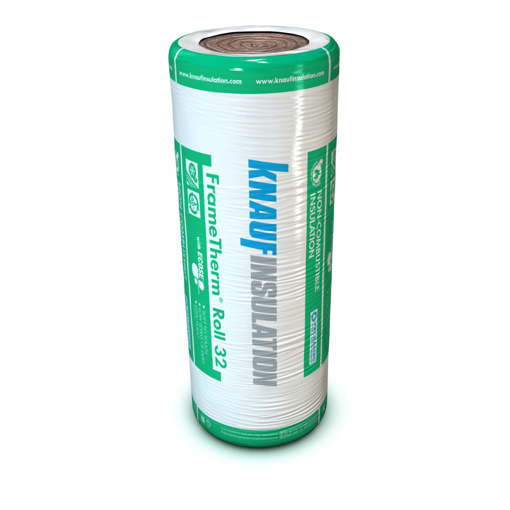 140mm Knauf FrameTherm® Roll 32 (3 x 380mm rolls) (3.19m²)