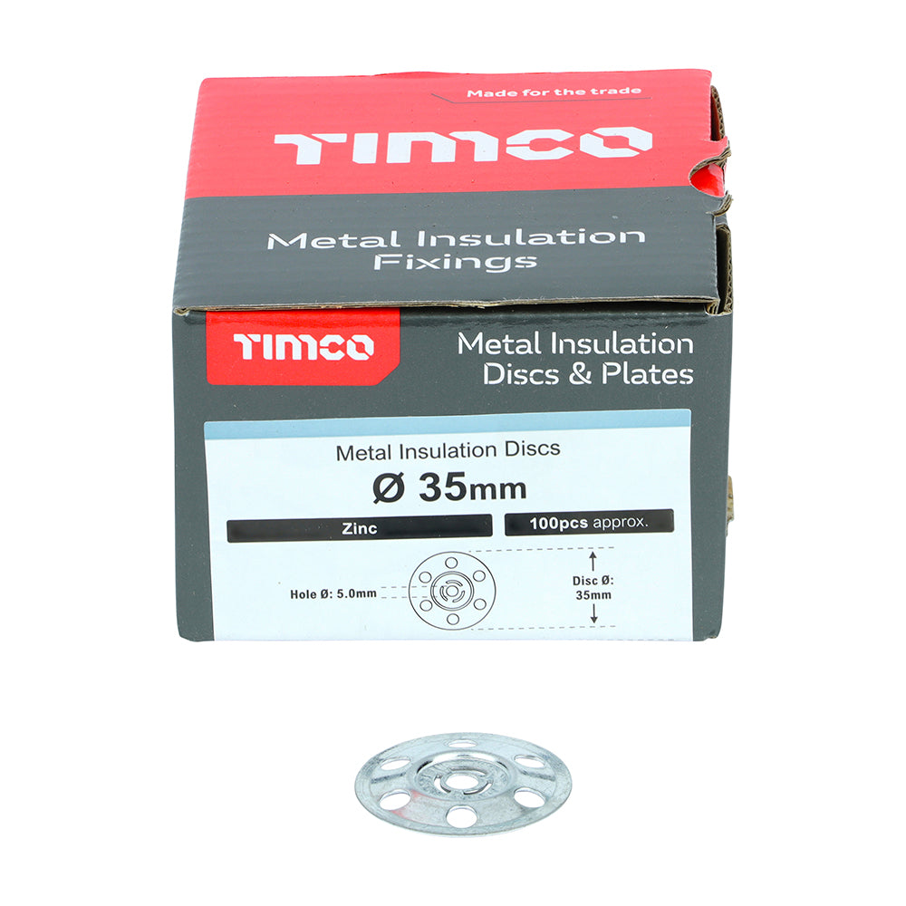 TIMCO Metal Insulation Disc (Galvanised) - 35mm