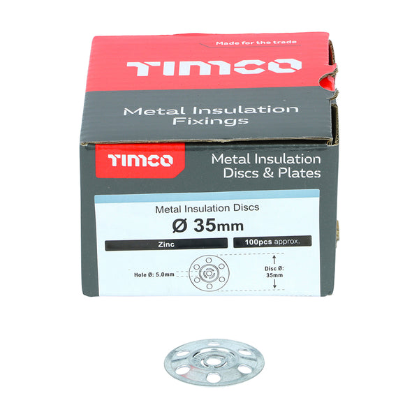 TIMCO Metal Insulation Disc (Galvanised) - 35mm