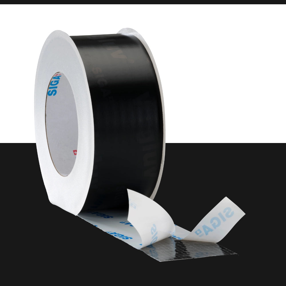 SIGA Wigluv® black 20/40 Split External Adhesive Tape (60mm x 25m)