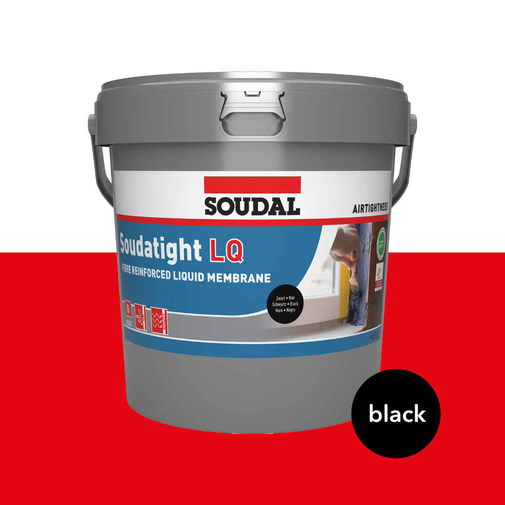 SOUDAL Soudatight LQ Paint On Airtight Membrane (Black) - 4.5kg | Insulation Merchant