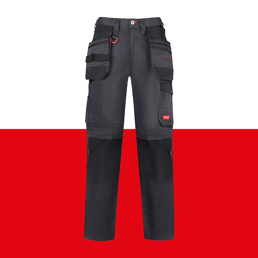 TIMCO Craftsman Trousers (Grey/Black) - 32" Leg