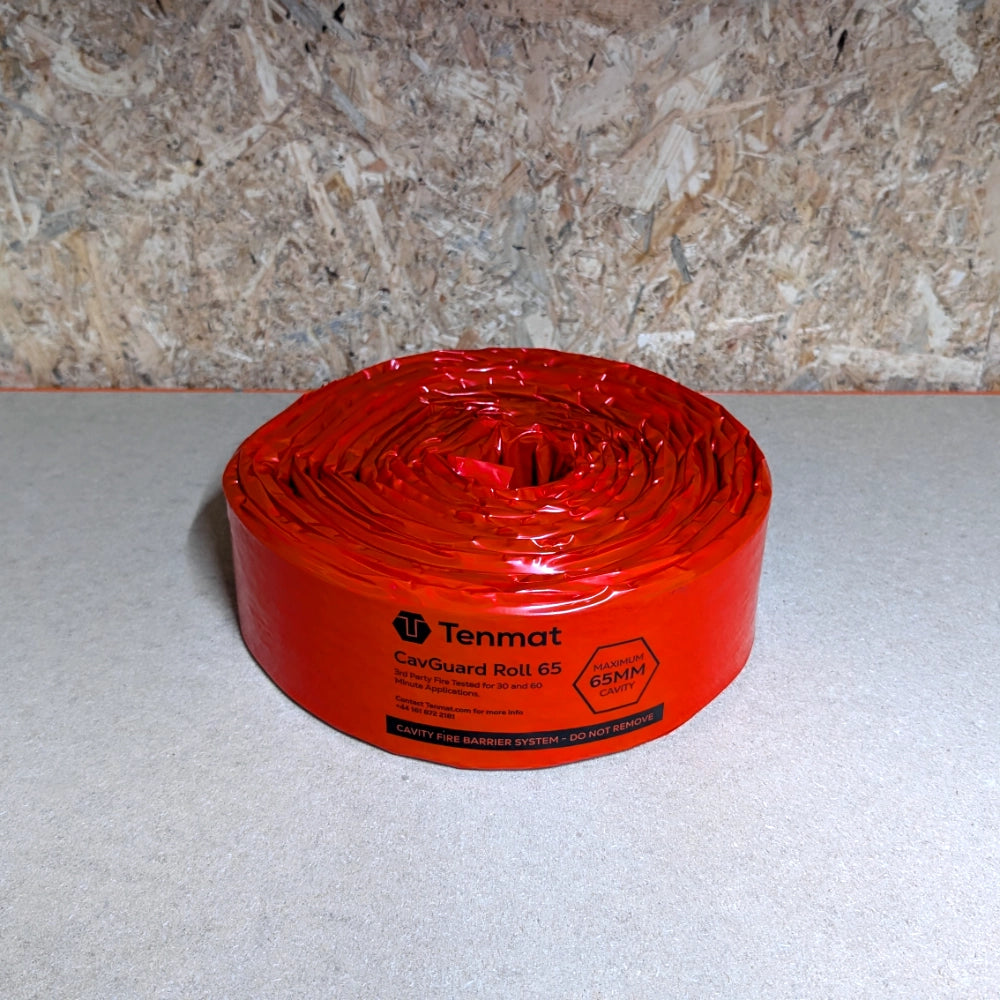 Tenmat CavGuard Roll 65 (Intumescent Cavity Barrier) | Insulation Merchant