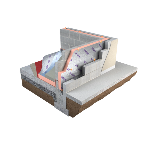 100mm Unilin Safe-R SR/CW Phenolic Partial Fill Cavity Wall Board - 1200x450mm