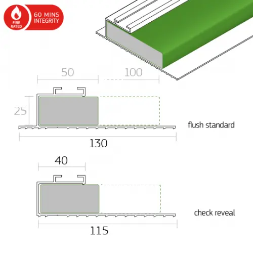 Dacatie TFR1000 Fire Rated Cavity Closer Barrier (Standard/Flush Reveal)