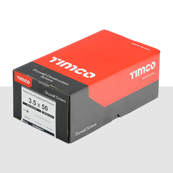 50mm TIMCO Coarse Thread Drywall Screw - Box of 1,000 (Loose)