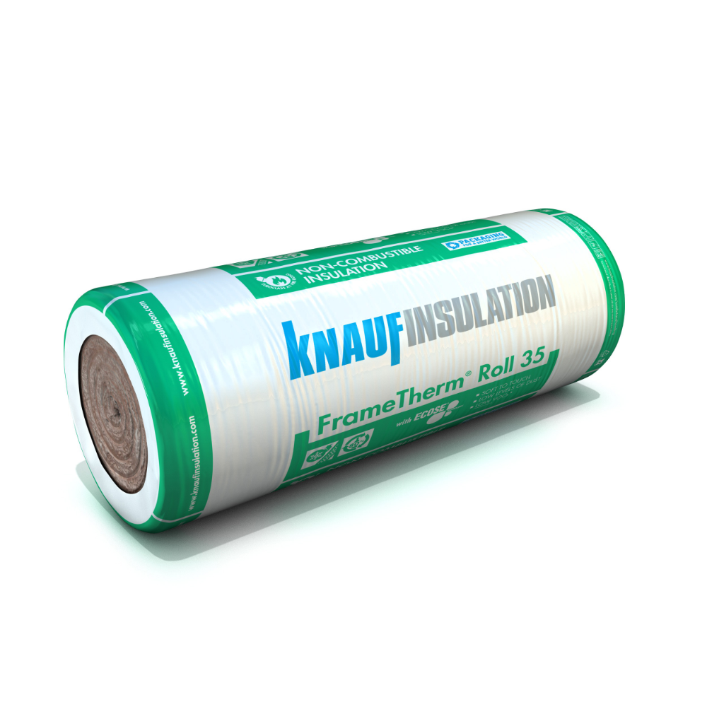 90mm Knauf FrameTherm® Roll 35 (2 x 570mm rolls) (6.84 m²) | Insulation Merchant