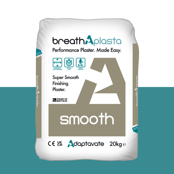 ADAPTAVATE breathAplasta Smooth (Natural Breathable Smooth Fine Finishing Plaster) - 20kg bag