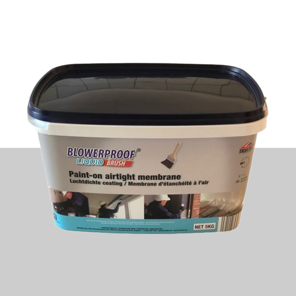 Blowerproof Liquid Brush Paint on Airtightness Membrane (Blue / Black) - 5kg | Insulation Merchant