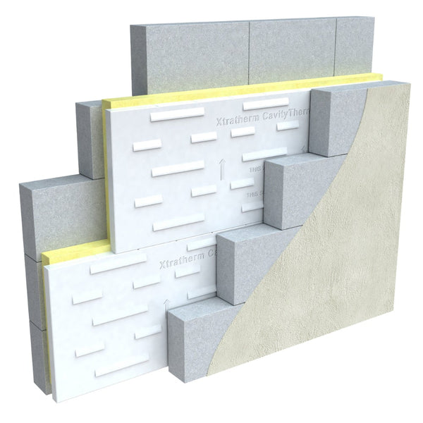 100mm Unilin (Xtratherm) CavityTherm CT/PIR Cavity Wall Boards (Pack of 4)