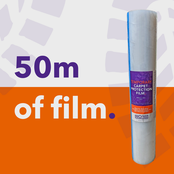 PRO-TEX Temporary Carpet Protection Film - 50m x 600mm (70mu)