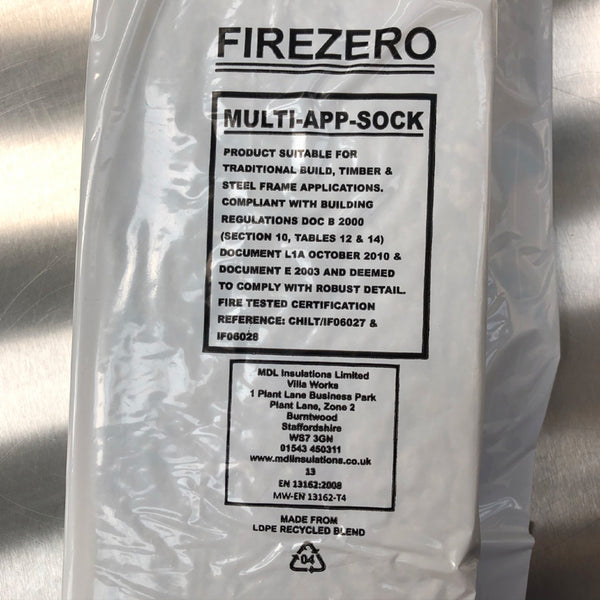 Firezero Multi Sock Cavity Stop TCB (White) - 1200mm x 101-110mm
