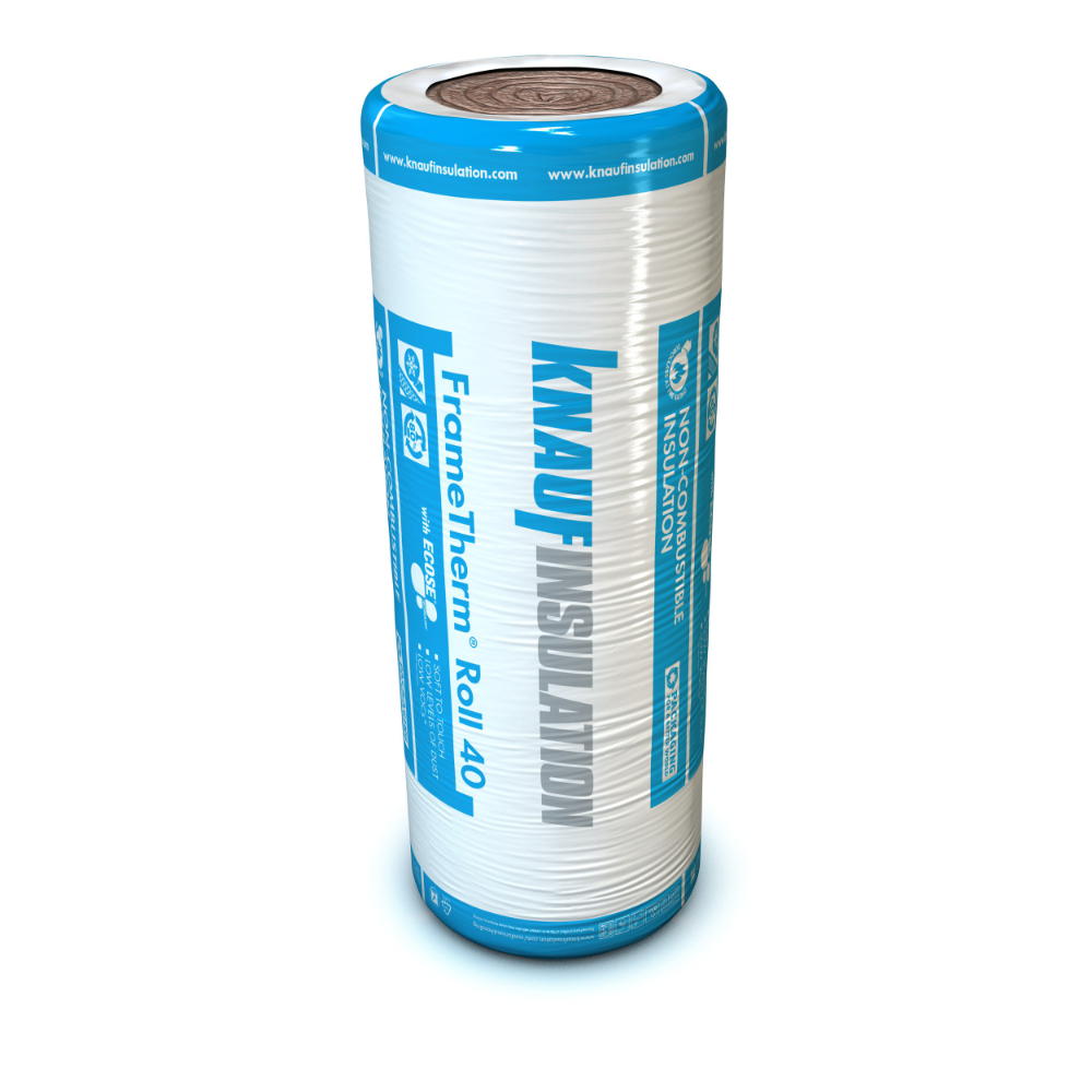 90mm Knauf FrameTherm® Roll 40 (2 x 570mm rolls) (14.25m²)