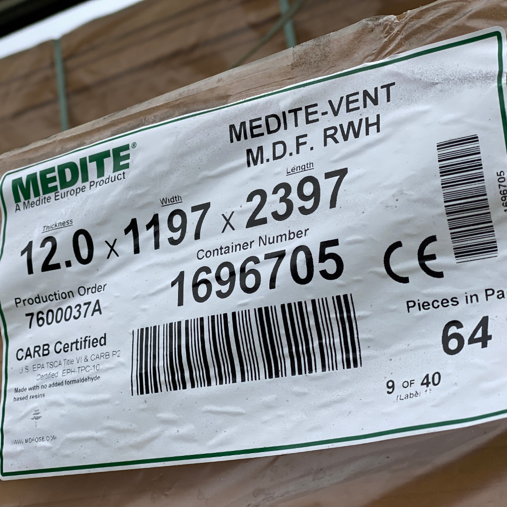 MEDITE Vent Breathable Sheathing Panel - PALLET OF 64