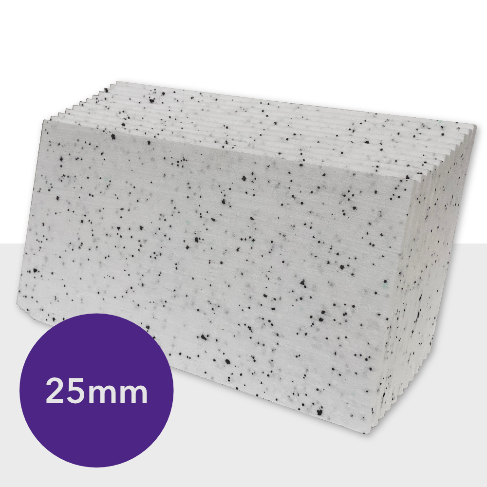 Polystyrene Sheet, White - 25mm Thick (1 Inch) x 25cm Square