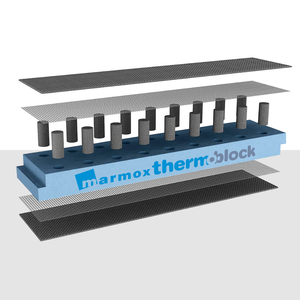 MARMOX Thermoblock Load Bearing Insulation Block (Standard 65mm) - 100mm (18 p/pk)