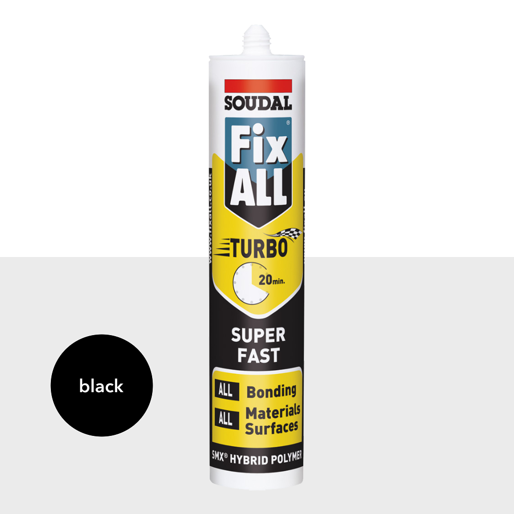 SOUDAL Fix ALL Turbo Adhesive (Black) - 290ml cartridge