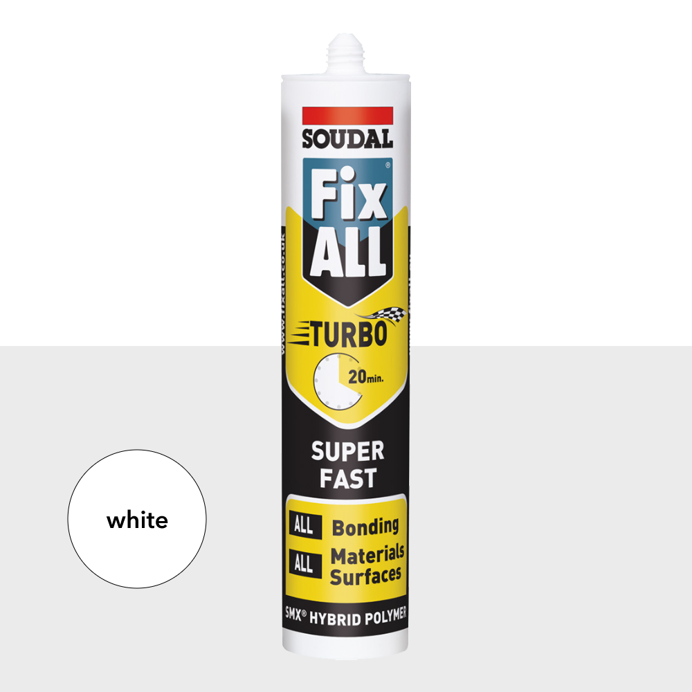 SOUDAL Fix ALL Turbo Adhesive (White) - 290ml cartridge