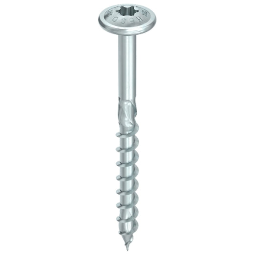 HECO-Topix-Plus Timber Fixing Screw - Flange T-Drive Head - (Bright Zinc Plated) - 6,0 x 100mm (100 per box)